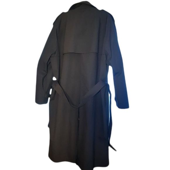 London Fog Mens Trench coat,  Size 46 regular Long Gray - Picture 9 of 15